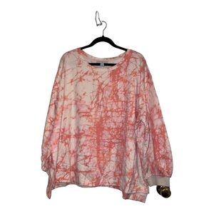 NWOT RACHEL COMEY Target Plus Tie Dye Orange French Terry Cropped Sweatshirt